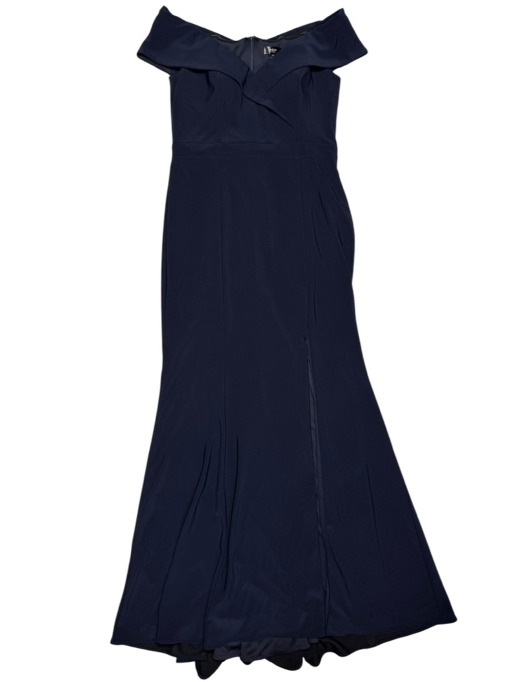Aqua Formal Navy Off Shoulder Mermaid Gown Maxi Dress Size 12 Evening Prom